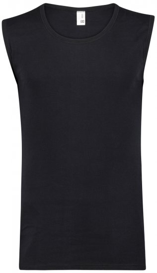 Adamo Royal Fine Ribbed Sleeveless Under-T-shirt Black - Spodnje perilo & kopalne hlače - Moško Spodnje Perilo za močnejše postave