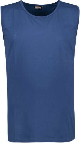 Adamo Rod Comfort Fit Tank Top Denim Blue - Kratke Majice - Moške kratke majice za močnejše postave