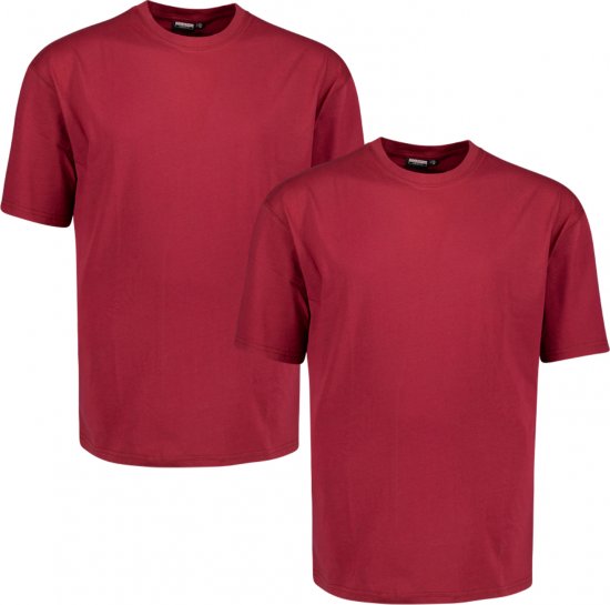 Adamo Marlon Comfort fit 2-pack T-shirt Blackberry - Kratke Majice - Moške kratke majice za močnejše postave