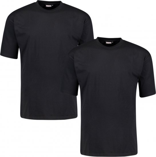 Adamo Marlon Comfort fit 2-pack T-shirt Black - Kratke Majice - Moške kratke majice za močnejše postave