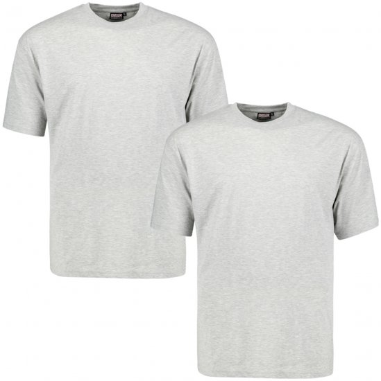 Adamo Marlon Comfort fit 2-pack T-shirt Grey - Kratke Majice - Moške kratke majice za močnejše postave