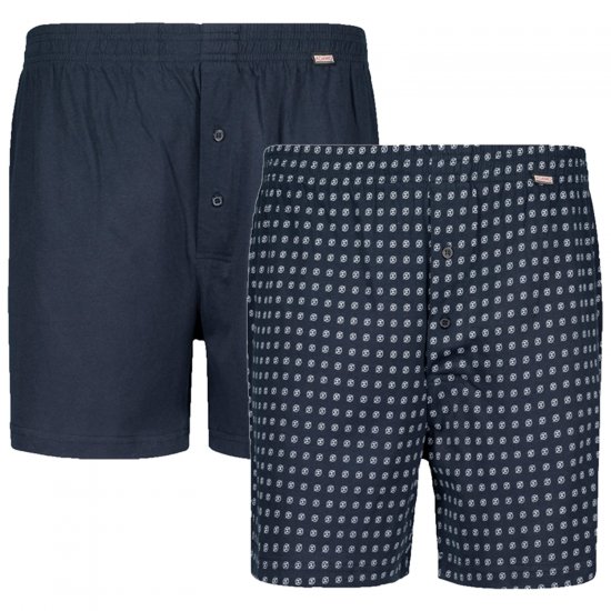 Adamo Dean Boxershorts 2-pack Navy - Spodnje perilo & kopalne hlače - Moško Spodnje Perilo za močnejše postave