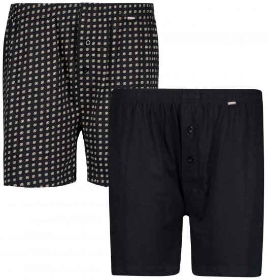 Adamo Dean Boxershorts 2-pack Black - Spodnje perilo & kopalne hlače - Moško Spodnje Perilo za močnejše postave