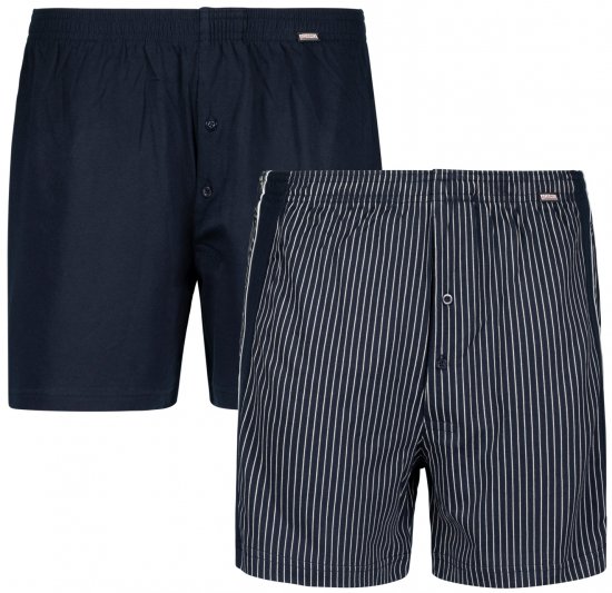 Adamo David Boxershorts 2-pack Navy - Spodnje perilo & kopalne hlače - Moško Spodnje Perilo za močnejše postave