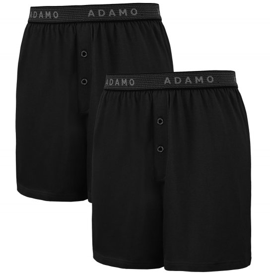 Adamo Jonas Boxershorts Black 2-pack - Spodnje perilo & kopalne hlače - Moško Spodnje Perilo za močnejše postave