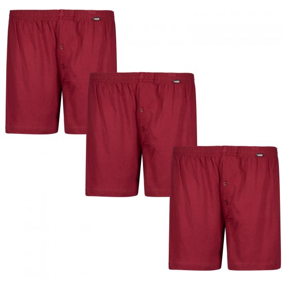 Adamo James Boxershorts 3-pack Burgundy - Spodnje perilo & kopalne hlače - Moško Spodnje Perilo za močnejše postave
