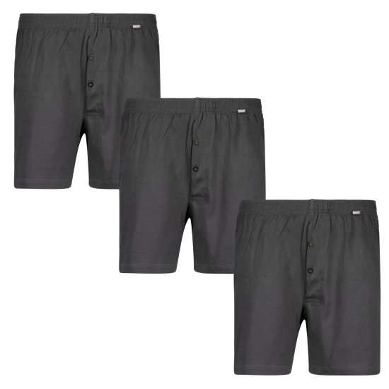 Adamo James Boxershorts 3-pack Charcoal - Spodnje perilo & kopalne hlače - Moško Spodnje Perilo za močnejše postave