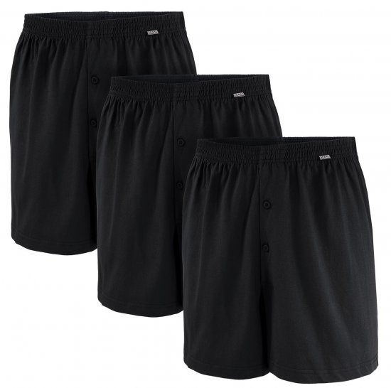 Adamo James Boxershorts Black 3-pack - Spodnje perilo & kopalne hlače - Moško Spodnje Perilo za močnejše postave