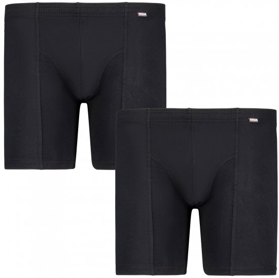 Adamo Jim Boxer shorts 2-pack Black - Spodnje perilo & kopalne hlače - Moško Spodnje Perilo za močnejše postave