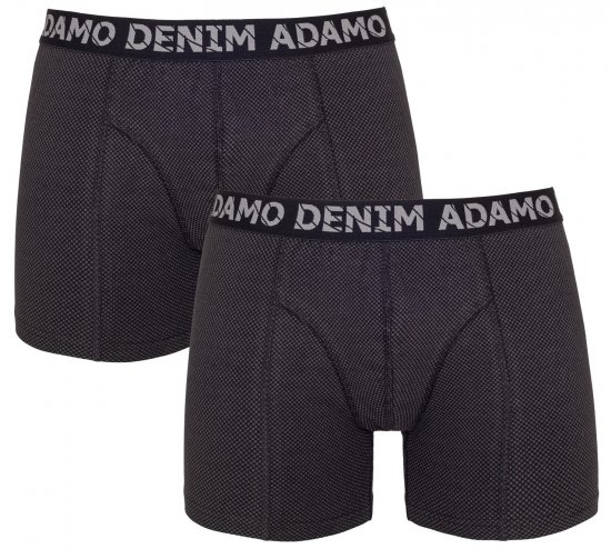 Adamo Julian Maxi Boxers Black 2-pack - Spodnje perilo & kopalne hlače - Moško Spodnje Perilo za močnejše postave