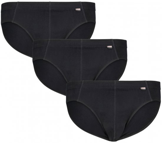 Adamo Ian Briefs 3-pack Black - Spodnje perilo & kopalne hlače - Moško Spodnje Perilo za močnejše postave