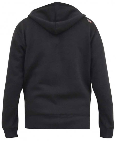 D555 KNEBWORTH Full Zip Hoody With Chest Print Black - Puloverji & jopice - Moški Puloverji & Jopice za Močnejše Postave