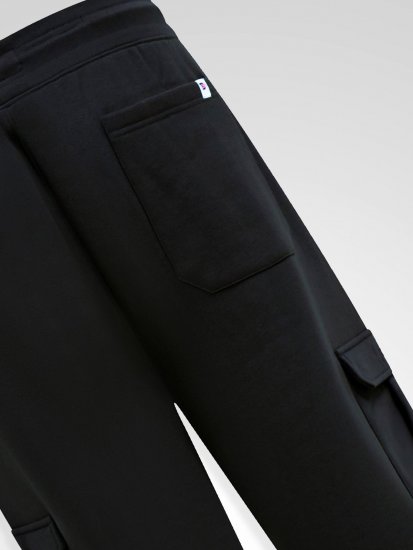 D555 Dexter 1 Cargo Jogger With Bear Embroidery TALL Črna - TALL trenirke - TALL trenirke za visoke moške