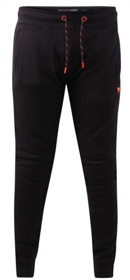 D555 Buckingham Cuffed Jogger With Side Pockets Black Tall Sizes - MOŠKA OBLAČILA MT-6XLT - DALJŠI kroji