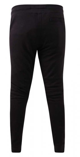 D555 Buckingham Cuffed Jogger With Side Pockets Black Tall Sizes - MOŠKA OBLAČILA MT-6XLT - DALJŠI kroji