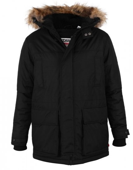 D555 Lovett Parka Black - Jakne - Moške bunde za Močnejše Postave