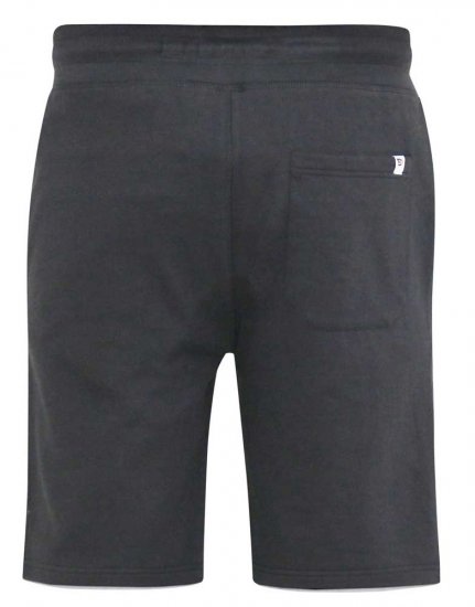 D555 STEFAN1 Elasticated Waist Loop Back Shorts Black - Trenirke & kratke trenirke - Moške Trenirke za Močnejše Postave
