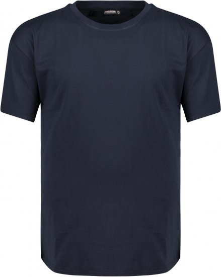 Adamo Bud Regular fit Heavy weight T-shirt Navy - Kratke Majice - Moške kratke majice za močnejše postave