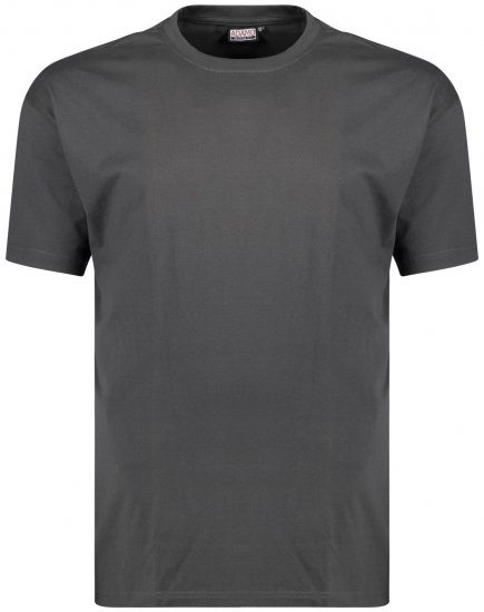 Adamo Bud Regular fit Heavy weight T-shirt Charcoal - Kratke Majice - Moške kratke majice za močnejše postave