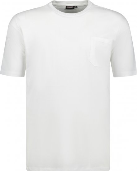 Adamo Kody Regular fit T-shirt with Pocket White - Kratke Majice - Moške kratke majice za močnejše postave
