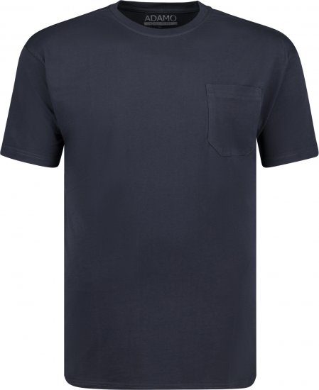 Adamo Kody Regular fit T-shirt with Pocket Navy - Kratke Majice - Moške kratke majice za močnejše postave