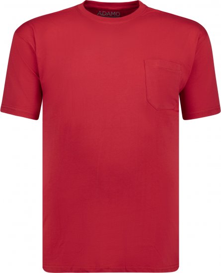 Adamo Kody Regular fit T-shirt with Pocket Red - Kratke Majice - Moške kratke majice za močnejše postave