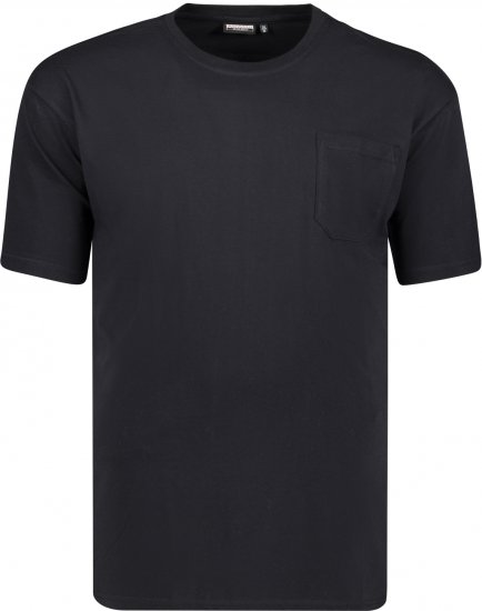 Adamo Kody Regular fit T-shirt with Pocket Black - Kratke Majice - Moške kratke majice za močnejše postave