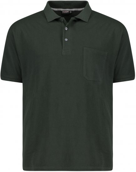 Adamo Klaas Regular fit Polo Shirt with Pocket Pine Green - Polo majice - Moške Polo Majice za Močnejše Postave