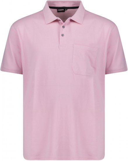 Adamo Klaas Regular fit Polo Shirt with Pocket Pink - Polo majice - Moške Polo Majice za Močnejše Postave