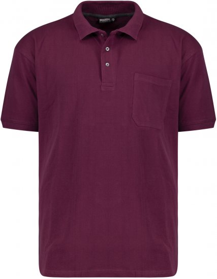 Adamo Klaas Regular fit Polo Shirt with Pocket Blackberry - Polo majice - Moške Polo Majice za Močnejše Postave