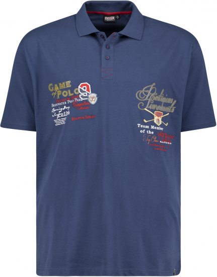 Adamo DURBAN Regular fit Polo Shirt Navy - Polo majice - Moške Polo Majice za Močnejše Postave