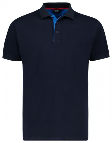 Adamo 139401 Polo majica Temno modra - Polo majice - Moške Polo Majice za Močnejše Postave