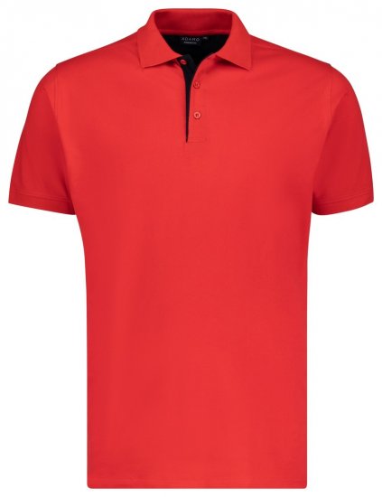 Adamo 139401 Polo majica Rdeča - Polo majice - Moške Polo Majice za Močnejše Postave