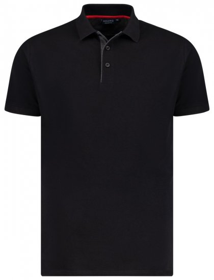 Adamo 139401 Polo majica Črna - Polo majice - Moške Polo Majice za Močnejše Postave