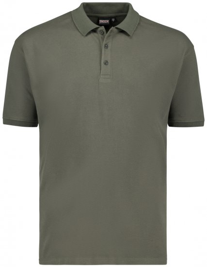 Adamo Stephan Waffelpique Poloshirt Olive Green - Polo majice - Moške Polo Majice za Močnejše Postave