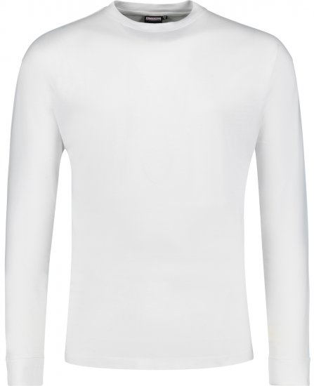 Adamo Floyd Comfort fit Long sleeve T-shirt White - Kratke Majice - Moške kratke majice za močnejše postave