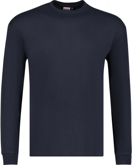 Adamo Floyd Comfort fit Long sleeve T-shirt Navy - Kratke Majice - Moške kratke majice za močnejše postave