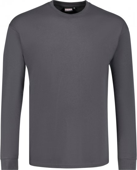 Adamo Floyd Comfort fit Long sleeve T-shirt Charcoal - Kratke Majice - Moške kratke majice za močnejše postave