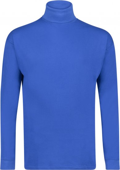 Adamo Fabio Comfort fit Turtleneck Long sleeve T-shirt Royal blue - Kratke Majice - Moške kratke majice za močnejše postave