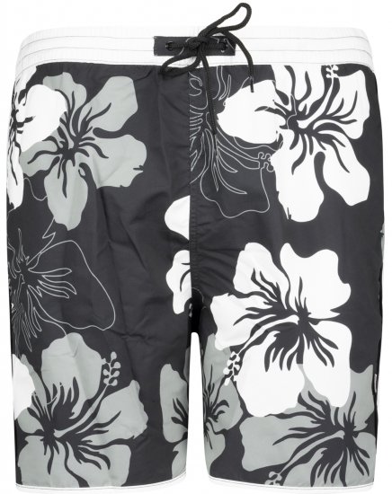 Adamo Elmar Printed Swimshorts Black - Spodnje perilo & kopalne hlače - Moško Spodnje Perilo za močnejše postave