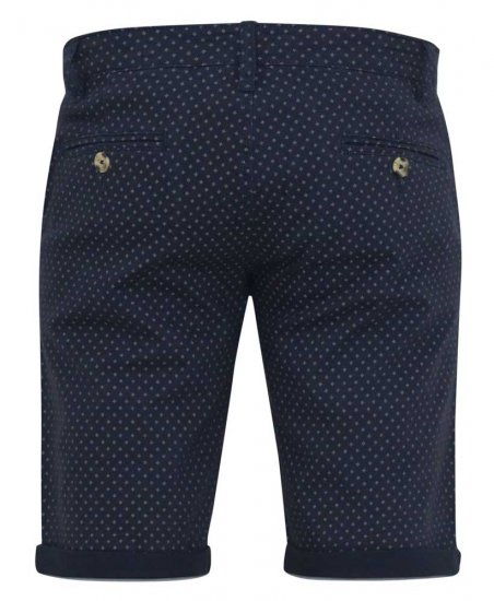D555 DUDLEY AO Printed Stretch Chino Shorts Navy - Kratke hlače - Moške Kratke Hlače za Močnejše Postave