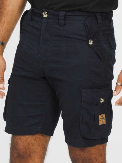 D555 RODNEY Cotton Cargo Shorts Navy - Kratke hlače - Moške Kratke Hlače za Močnejše Postave