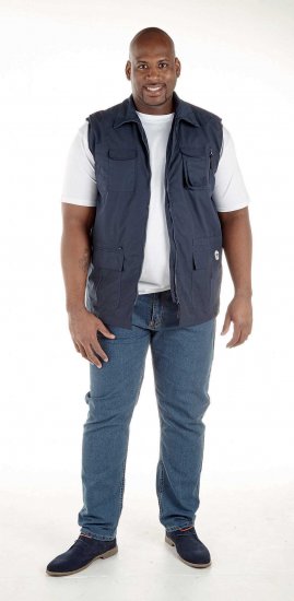 D555 Enzo Multi Pocket Waistcoat Navy - Športna & zunanja oblačila - Moška Športna Oblačila za Močnejše postave