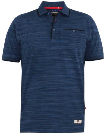 D555 FOXLEY Pique Reno Polo Navy - Polo majice - Moške Polo Majice za Močnejše Postave