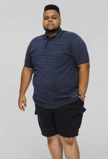 D555 FOXLEY Pique Reno Polo Navy - Polo majice - Moške Polo Majice za Močnejše Postave