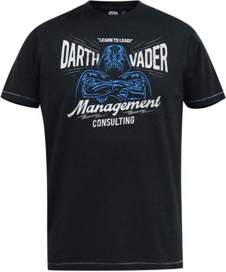 D555 SOLO Official Star Wars Management Consulting Printed T-Shirt Black Reno - Kratke Majice - Moške kratke majice za močnejše postave