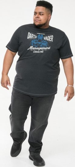 D555 SOLO Official Star Wars Management Consulting Printed T-Shirt Black Reno - Kratke Majice - Moške kratke majice za močnejše postave