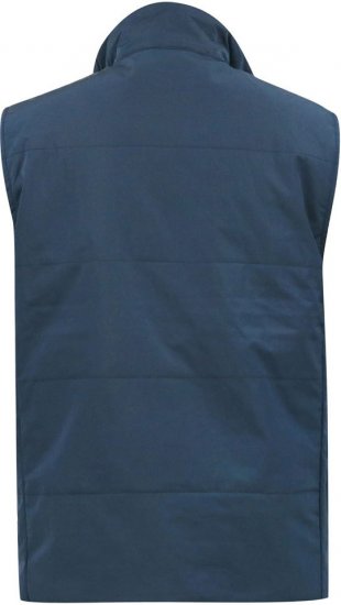 D555 FELIPE Zip Through Padded Gilet With Contrast Colour Lining And Rubber Badge Navy - Jakne - Moške bunde za Močnejše Postave