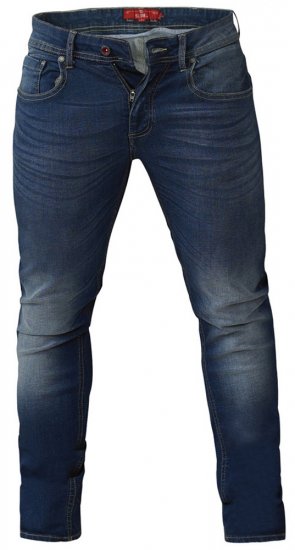 D555 Ambrose Tapered Fit Stretch Jeans Dark Blue TALL SIZES - MOŠKA OBLAČILA MT-6XLT - DALJŠI kroji