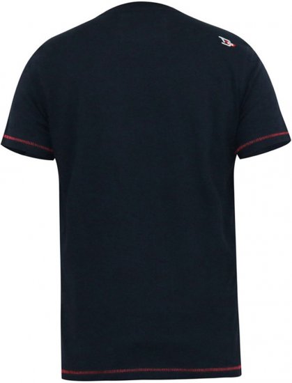 D555 JAGGER Legends Motor Bike Printed Crew Neck T-Shirt Navy - Kratke Majice - Moške kratke majice za močnejše postave